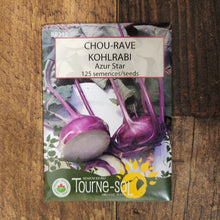 Organic 'Azur Star' kohlrabi