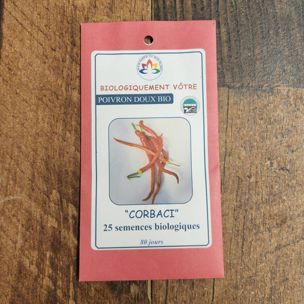 Organic 'Corbaci' red pepper