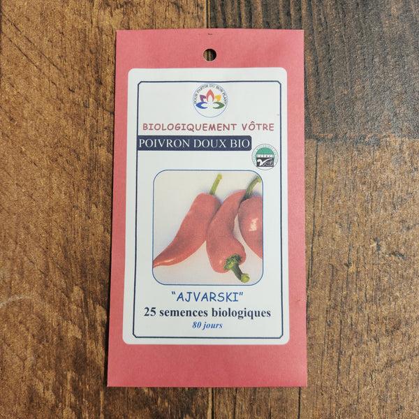 Organic red pepper 'Ajvanski'