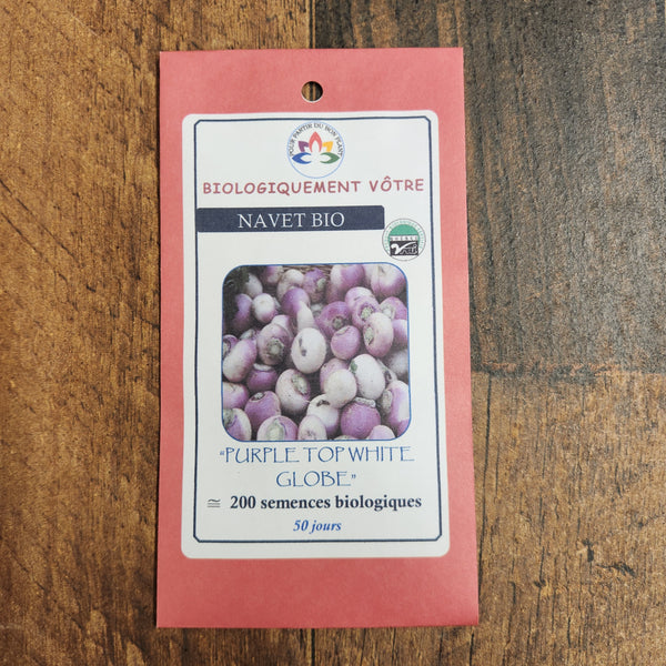Turnip Purple Top White Globe organic