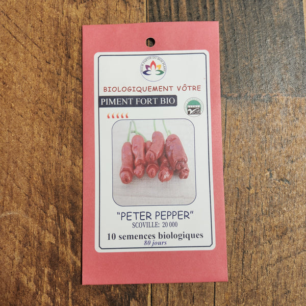 Organic red 'Peter Pepper' hot pepper