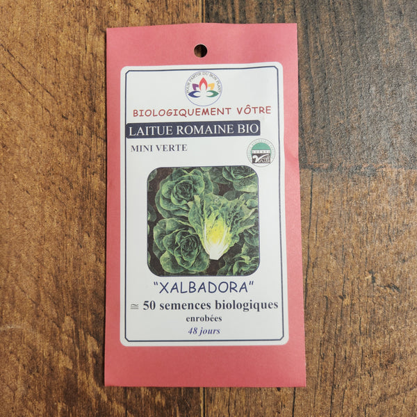 Organic mini romaine lettuce 'Xalbadora'