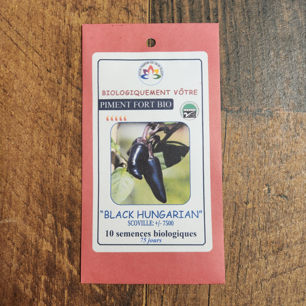 Organic 'Black Hungarian' hot pepper