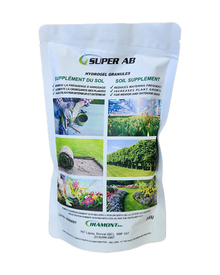 Super AB Hydrogel en granule pour plantation — photo sur fond blanc