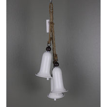 Ornement clochette suspendu – Blanc – H. 18,5 po