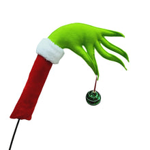 Main de lutin verte avec boule sur tige