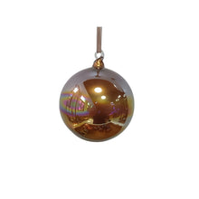 Boule irisée en verre – H. 4 po