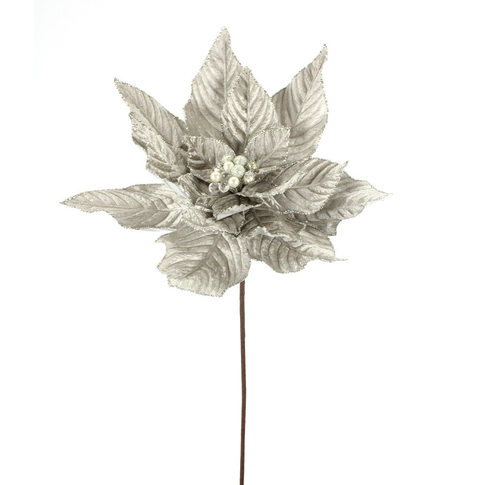Tige de poinsettia bijou en velours