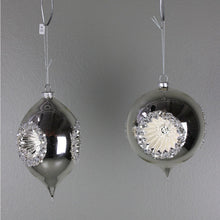 Ornement réflecteur en verre, 2 modèles assortis