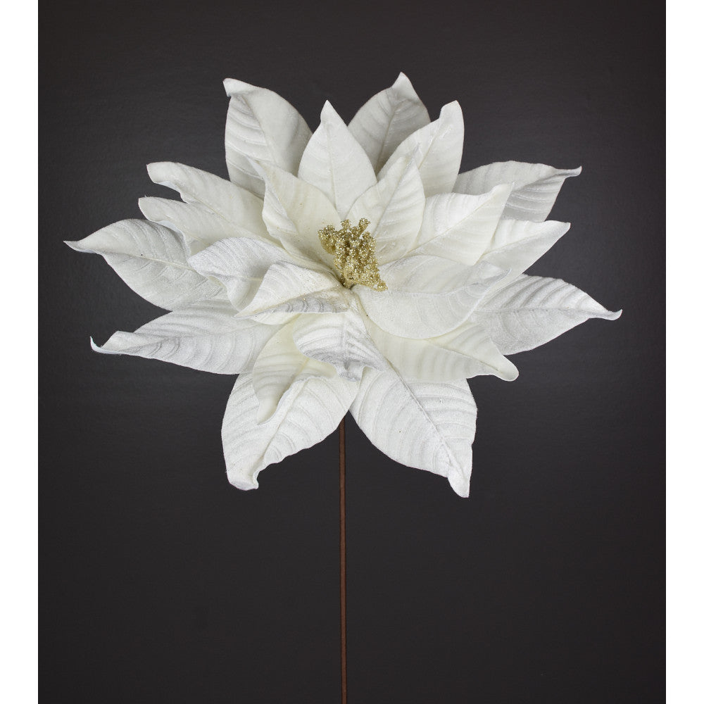 Tige géante de poinsettia en velours
