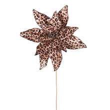 Tige de poinsettia à motif animalier
