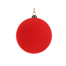 Boule floquée en velours – Rouge – H. 100 mm
