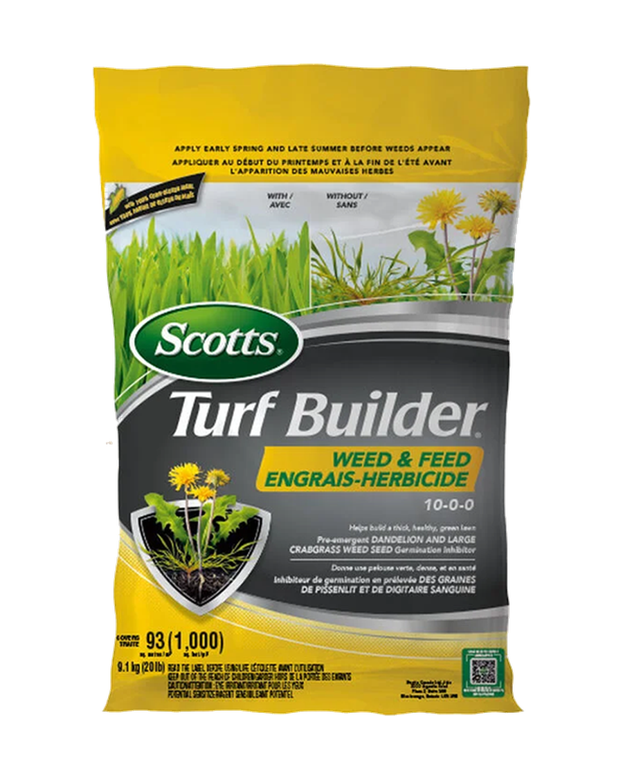 Engrais et herbicide à gazon Turf Builder 10-0-0 — photo sur fond blanc