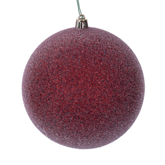 Boule de Noël givrée — rouge cramoisi
