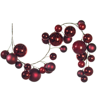 Guirlande de boules de Noël — lie-de-vin