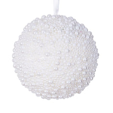 Boule de Noël blanche à effet perle