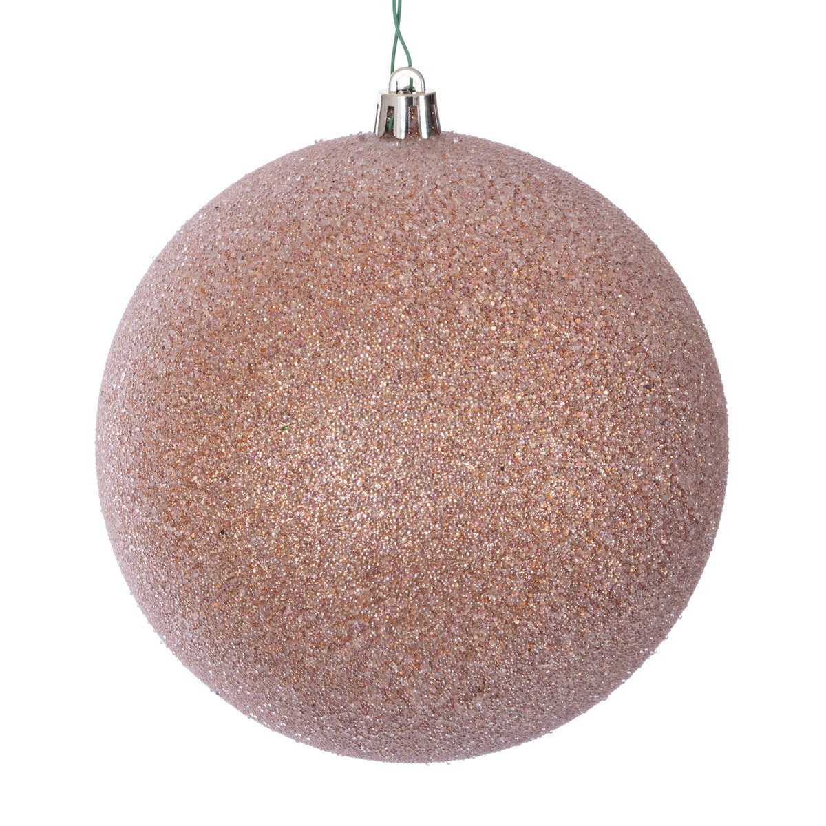 Boule de Noël givrée — or rose