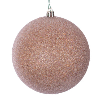Boule de Noël givrée — or rose