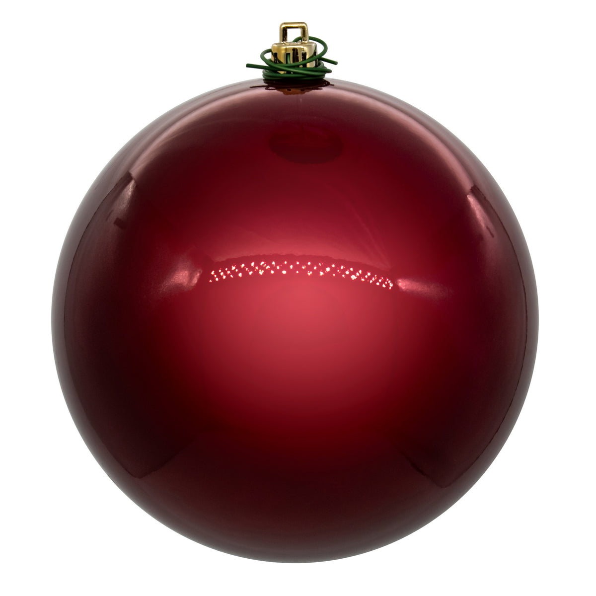 Boule de Noël rouge baie — fini nacré