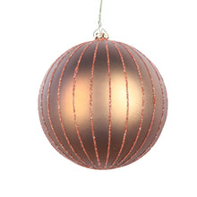 Boule de Noël — moka — fini mat et pailleté