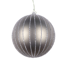 Boule de Noël — étain — fini mat et pailleté