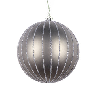 Boule de Noël — étain — fini mat et pailleté