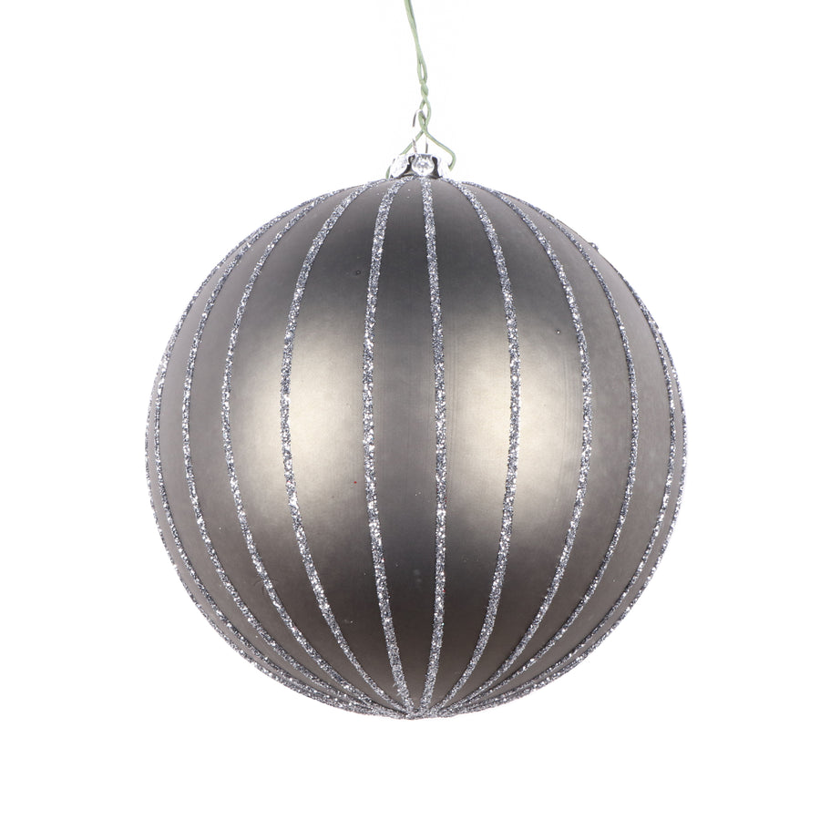 Boule de Noël — étain — fini mat et pailleté