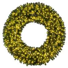 Couronne de Noël Sequoia Deluxe — DEL blanc chaud — vert — 48 po
