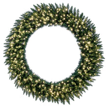 Couronne de Noël Camdon — DEL blanc chaud — vert