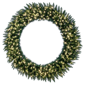 Couronne de Noël Camdon — DEL blanc chaud — vert
