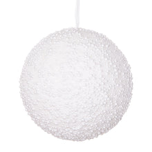 Boule de Noël blanche à effet perle