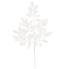 Tige décorative de gardénia — blanc — fini enneigé