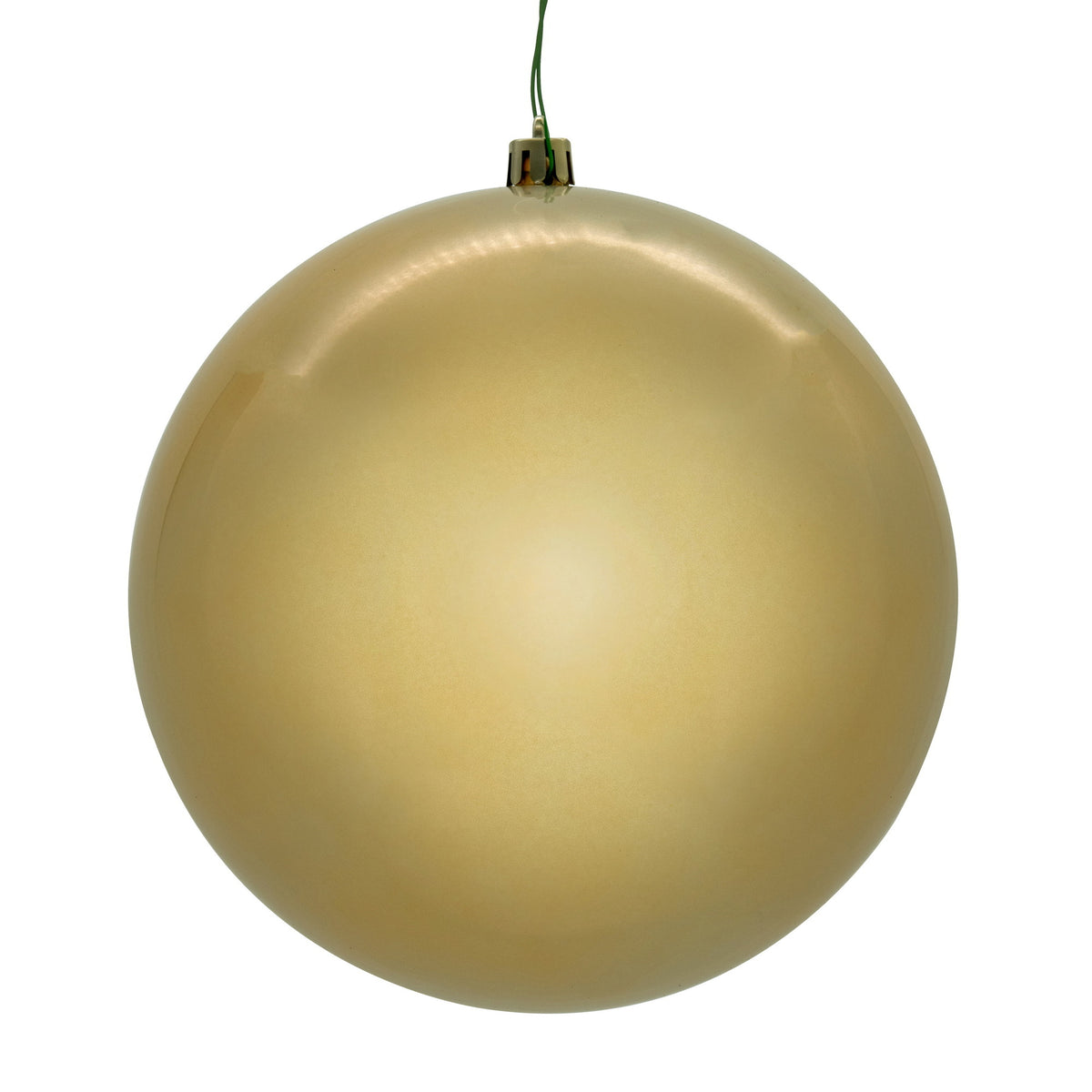 Boule de Noël champagne — fini nacré — sans joint