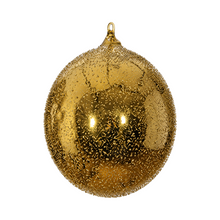 Boule de Noël en verre perlé Winward, cuivre et doré, 15 cm