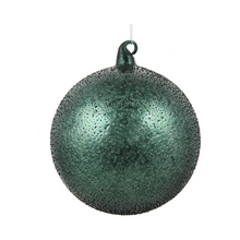 Boule de Noël en verre perlé Winward, vert foncé, 15 cm