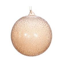Boule de Noël en verre perlé ambre clair Winward, ambre clair, 15 cm
