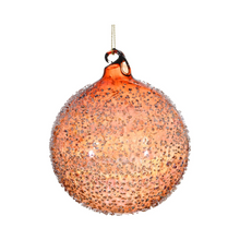 Boule de Noël en verre perlé Winward, brun, 10 cm