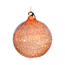 Boule de Noël en verre perlé Winward, brun, 12 cm