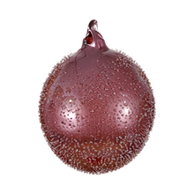 Boule de Noël en verre perlé Winward, violet, 12 cm