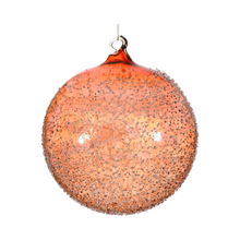 Boule de Noël en verre perlé Winward, brun, 15 cm