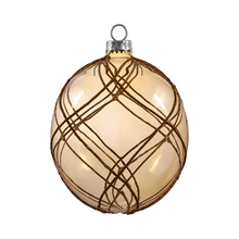Boule de Noël ambre à motif perlé Winward, ambre, 15 cm