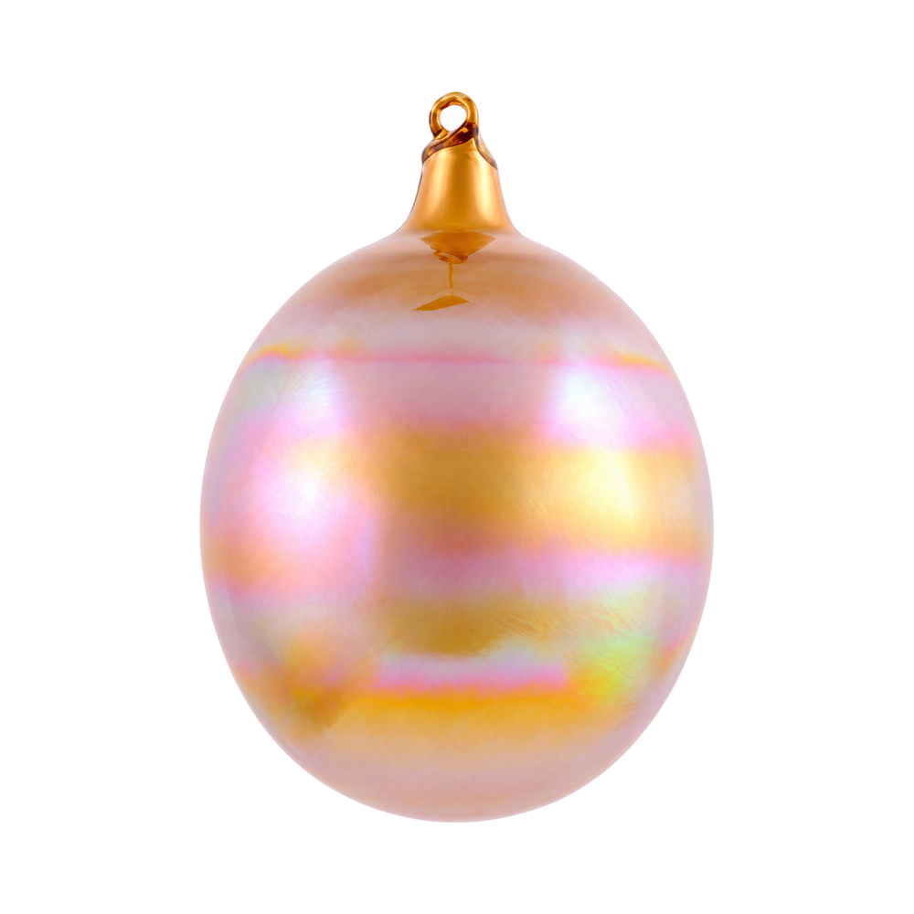 Boule de Noël en verre nacré doré Winward, doré, 10 cm
